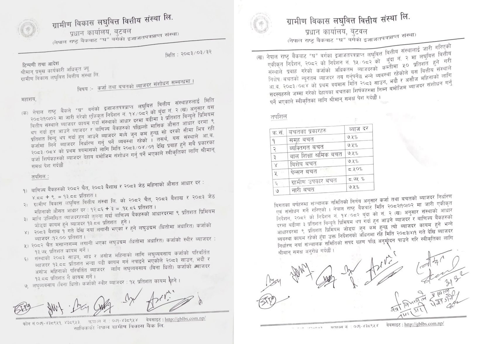 Interest Rate Notice